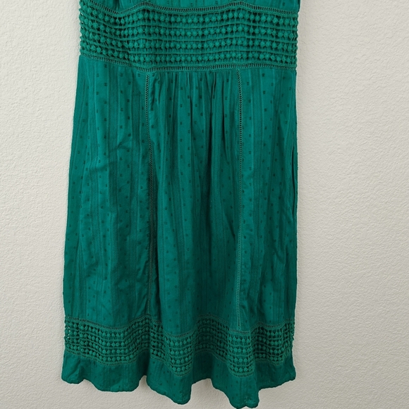 Anthropologie Maeve Swiss Dot Lace Crochet Shirt Dress Sleeveless Button Up Sz 6 - Picture 10 of 12